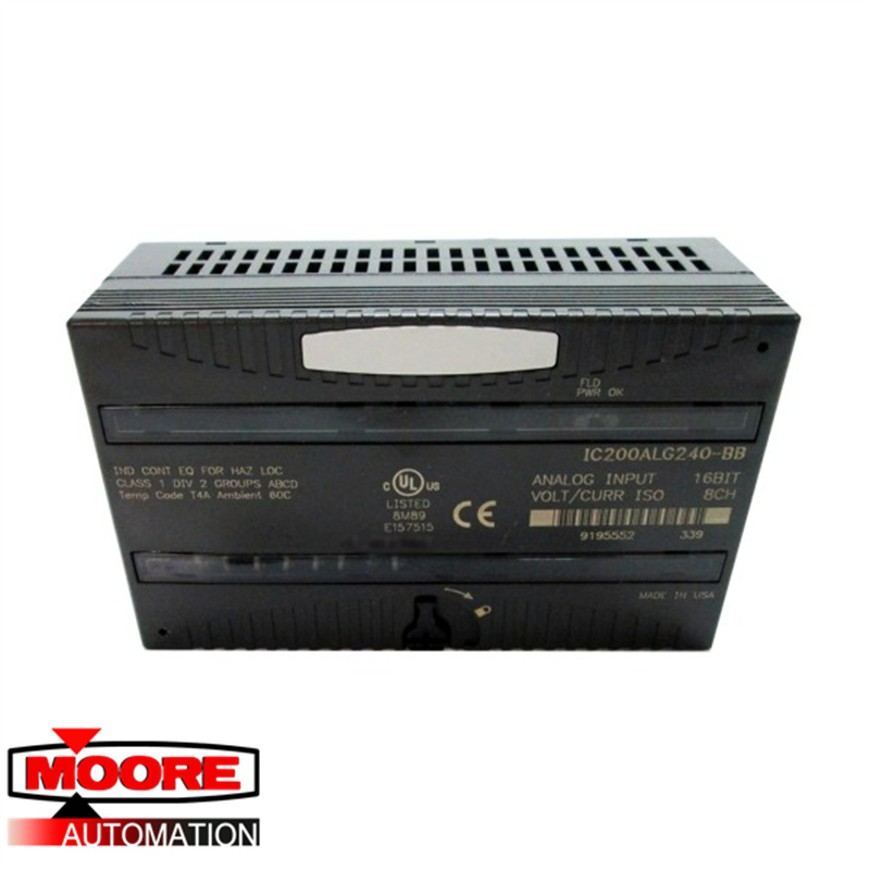 GE | IC200ALG240 | Entrada analógica Tensão/corrente de 16 bits 8 canais isolados