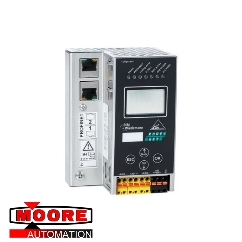 Gateway PROFINET Bihl+Wiedemann BWU3363 em aço inoxidável, 2 mestres