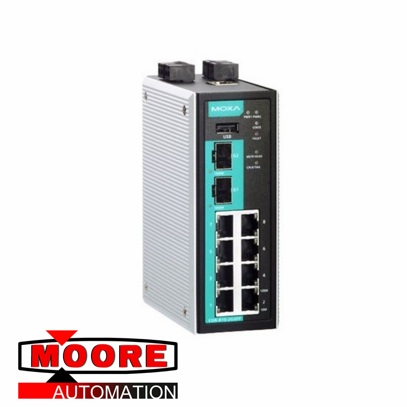 Comutador roteador Ethernet MOXA EDR-810-2GSFP-T