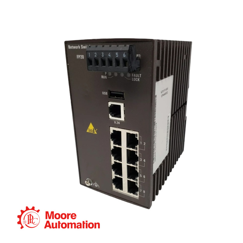 Módulo de comutação de rede EMERSON FP20-6TX2TX KJ1611X1-BA1 12P4448X032