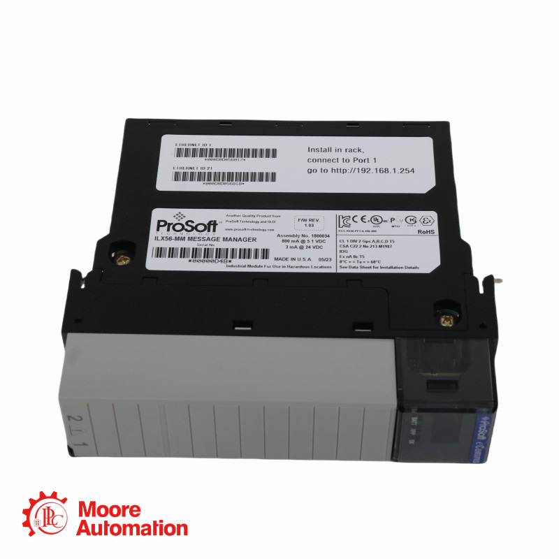 Módulo de interface de comunicação do gerenciador de mensagens ProSoft Technology ILX56-MM InRAx