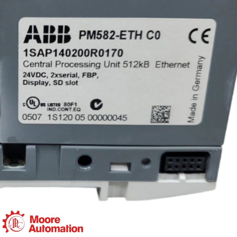 CPU PLC ABB PM582-ETH AC500 com Ethernet