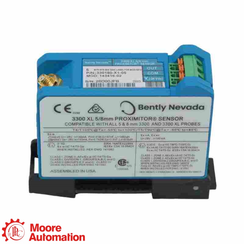 Sensor de proximidade Bently Nevada 330180-X1-05 MOD: 143416-02 3300 XL