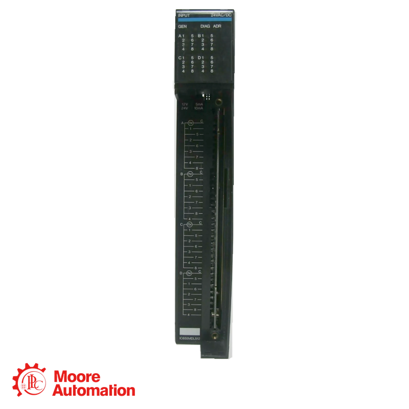 GE Fanuc IC655MDL512 Series Five 32-Point 12–24 VAC/DC Input Module
