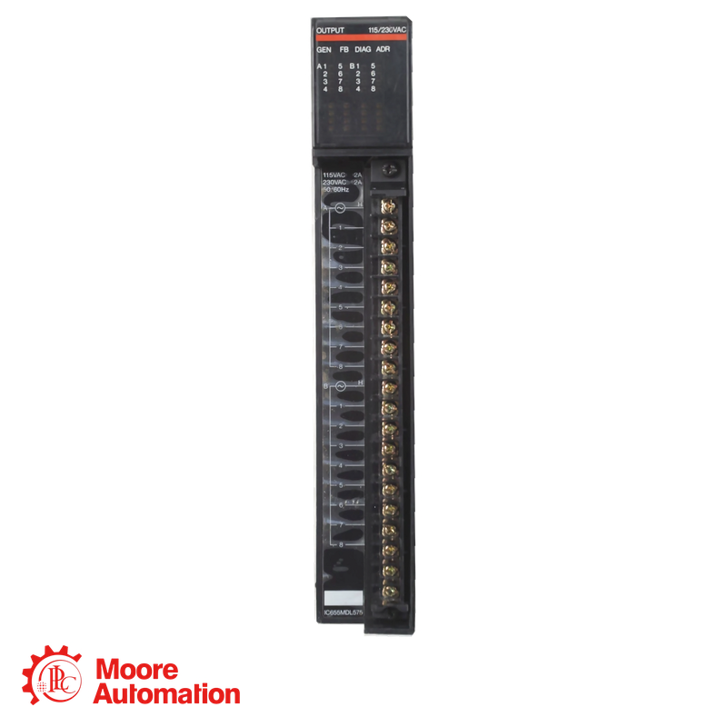 GE Fanuc IC655MDL575 Series Five 16-Point 115/230 VAC Output Module